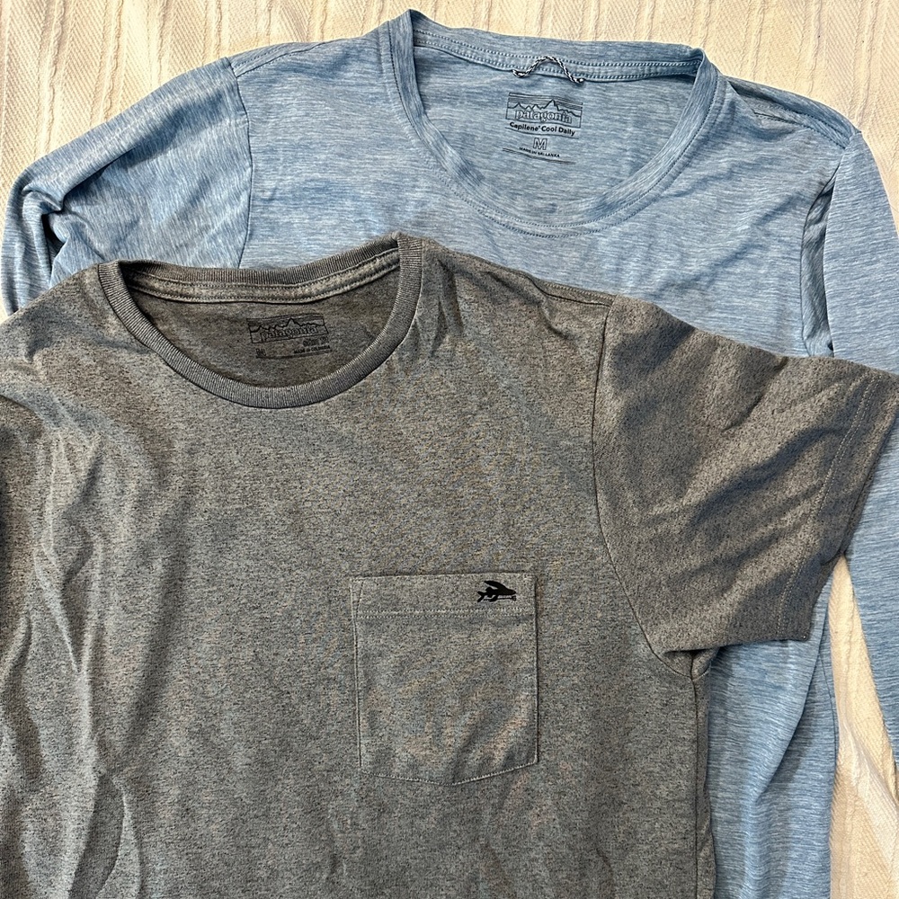 Bundle of TWO men’s Patagonia Cool Daily  tshirt - M